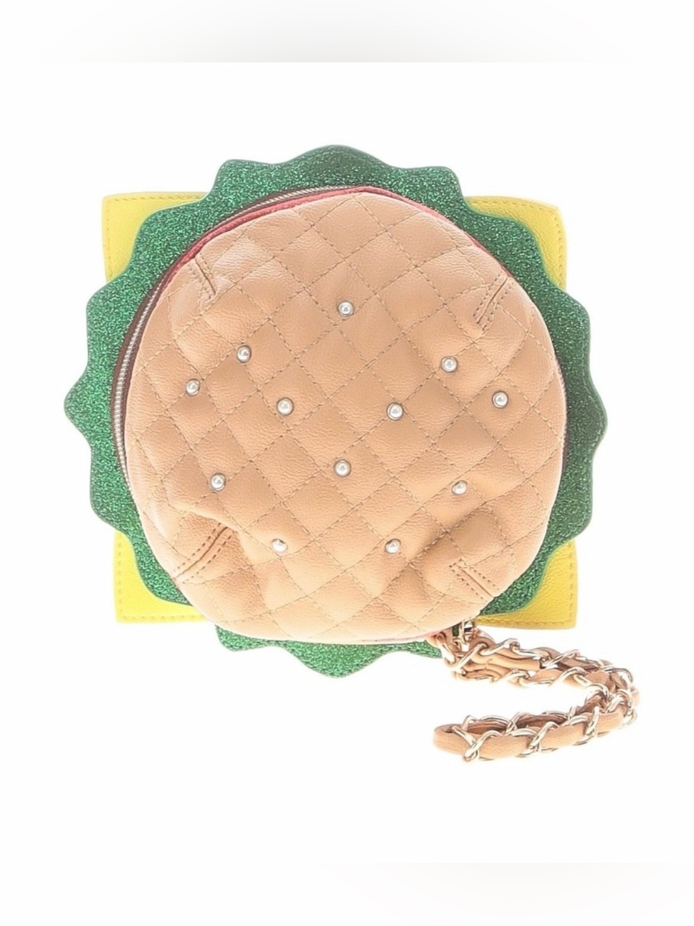 Betsey Johnson Collector Item “Nice Buns" cheeseburger hamburger wristlet bag